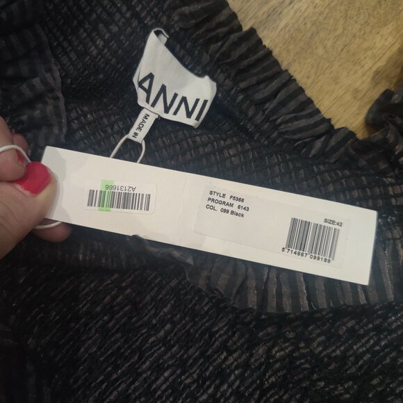 GANNI dress size  16 UK 12 US new oversized fit $342.00 - Picture 4 of 4